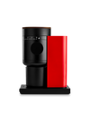 Fellow Opus 2 Grinder in Cherry Red + Walnut, ideal for cold brew or pour-over coffee.